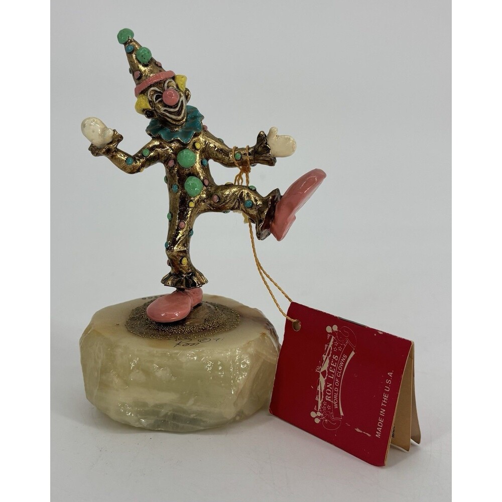 Vtg Pinky 1991 Ron Lee Hang Tag World Clowns Signed Ltd Ed #1154/8500 Gold Clown